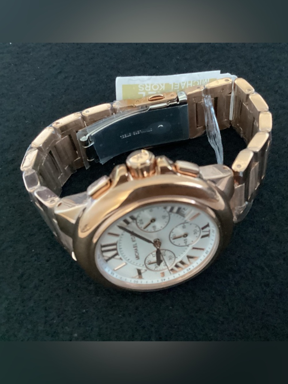 Michael Kors Camille Chronograph Rose Gold-Tone Stainless Steel Bracelet Watch - Picture 8 of 13